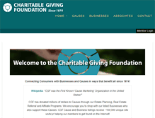 Tablet Screenshot of charitablegivingfoundation.org